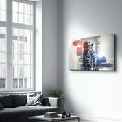 Codes Of Astronaut | Glass Wall Art - Artdesigna