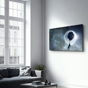 To The Moon | Glass Wall Art - Artdesigna