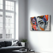 Two Sided Face Glass Wall Art - ArtDesigna Glass Printing Wall Art