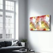 Colored Leaves | Glass Wall Art - Artdesigna