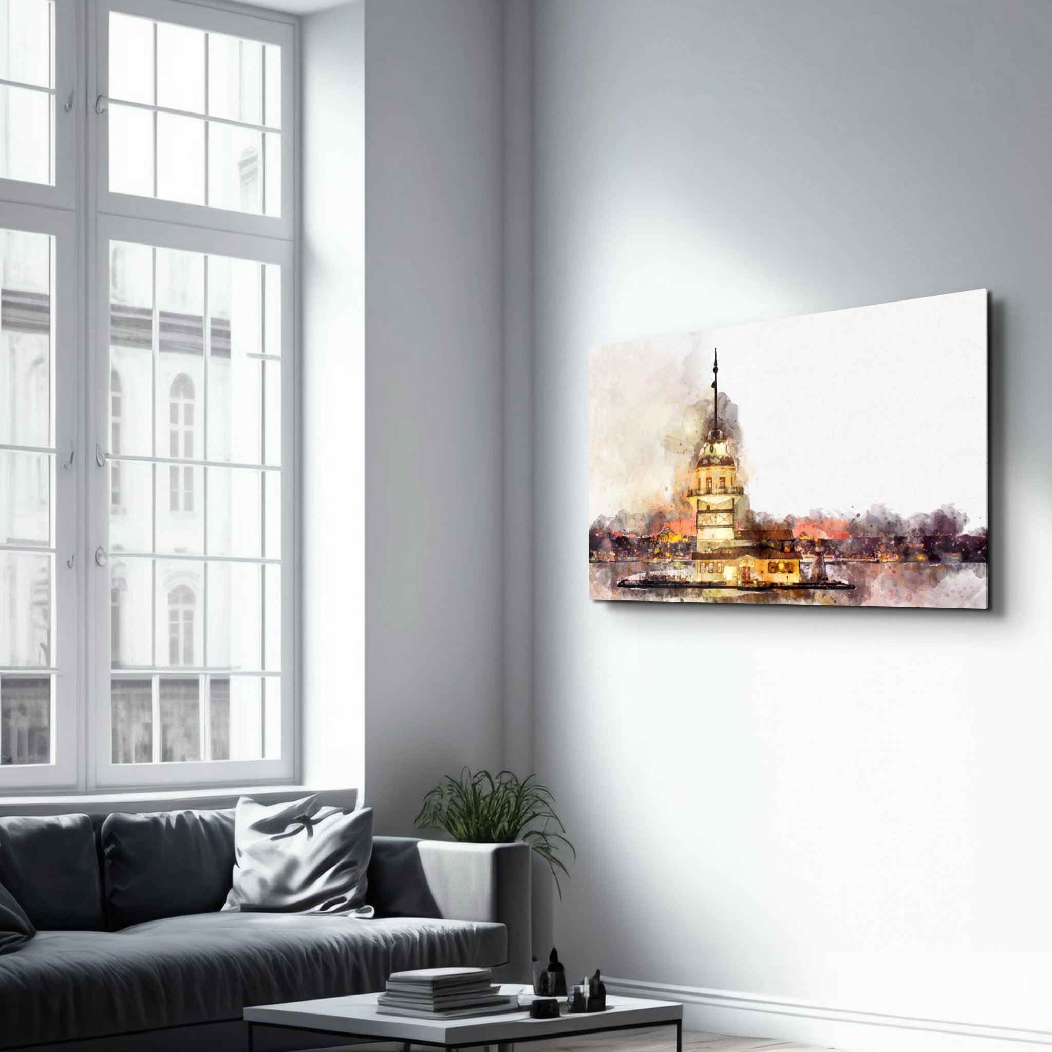 Maiden's Tower Istanbul | Glass Wall Art - Artdesigna