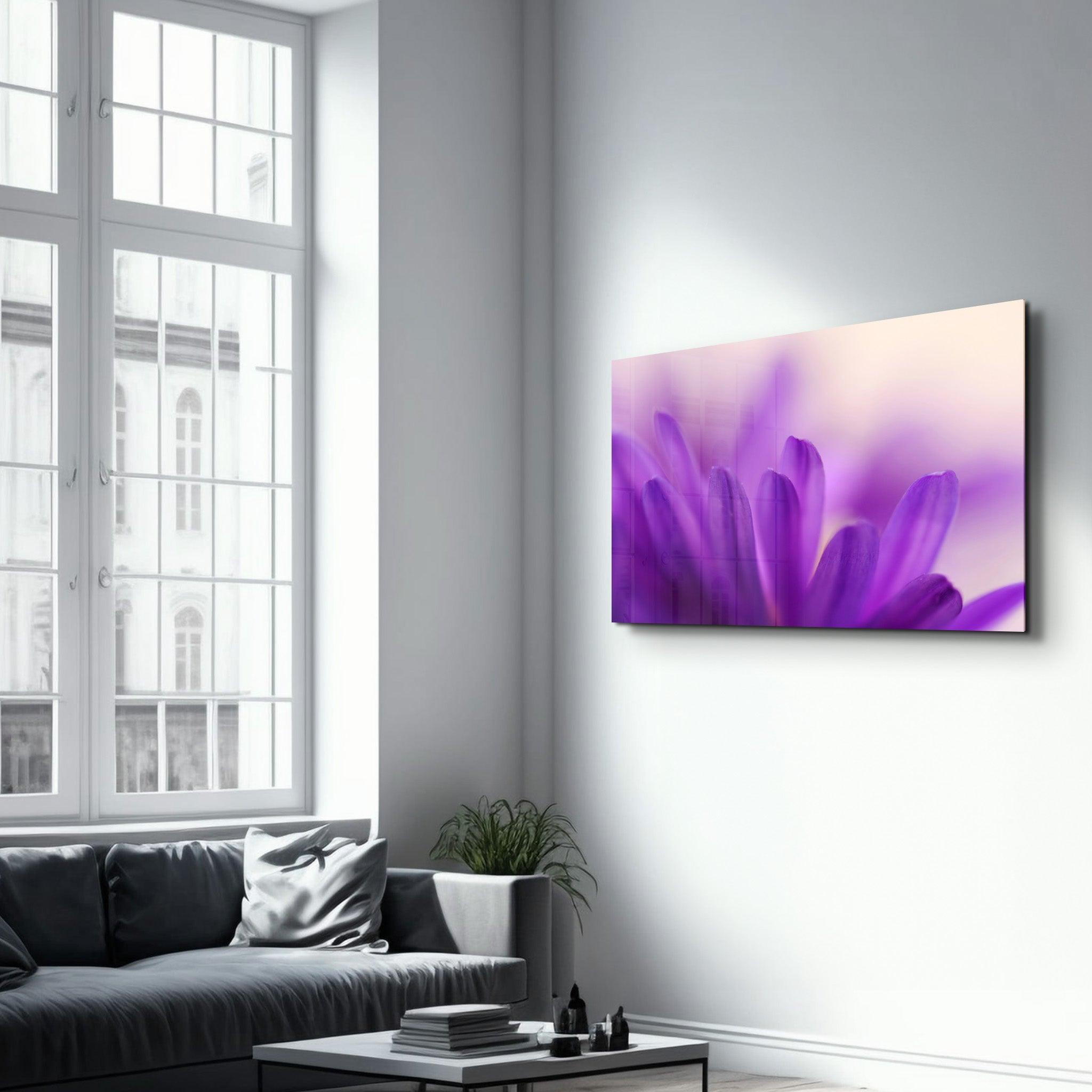 Violet Dream | Glass Wall Art - Artdesigna