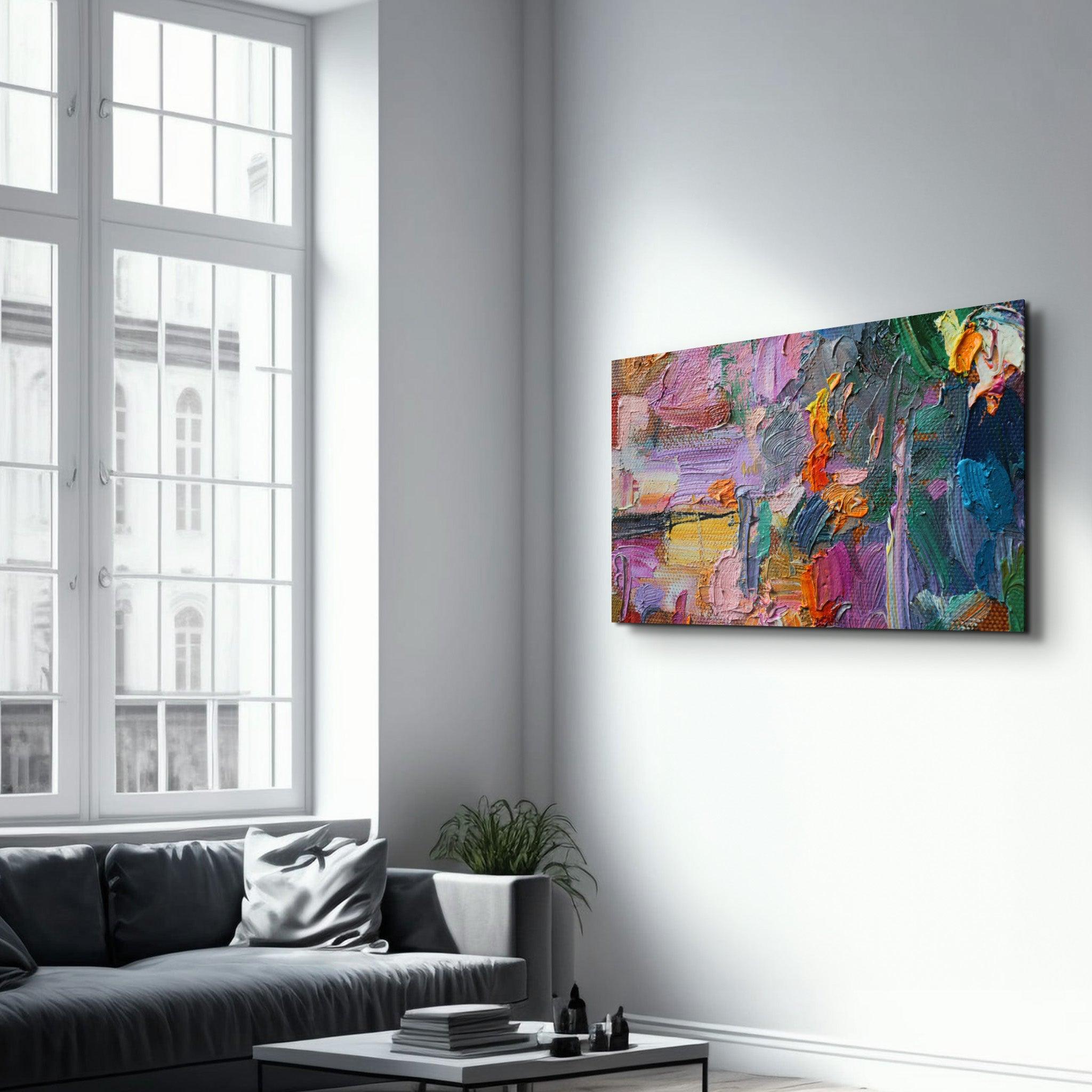 Oil Paint Abstract | Glass Wall Art - Artdesigna