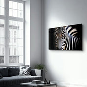 Zebra | Glass Wall Art - Artdesigna