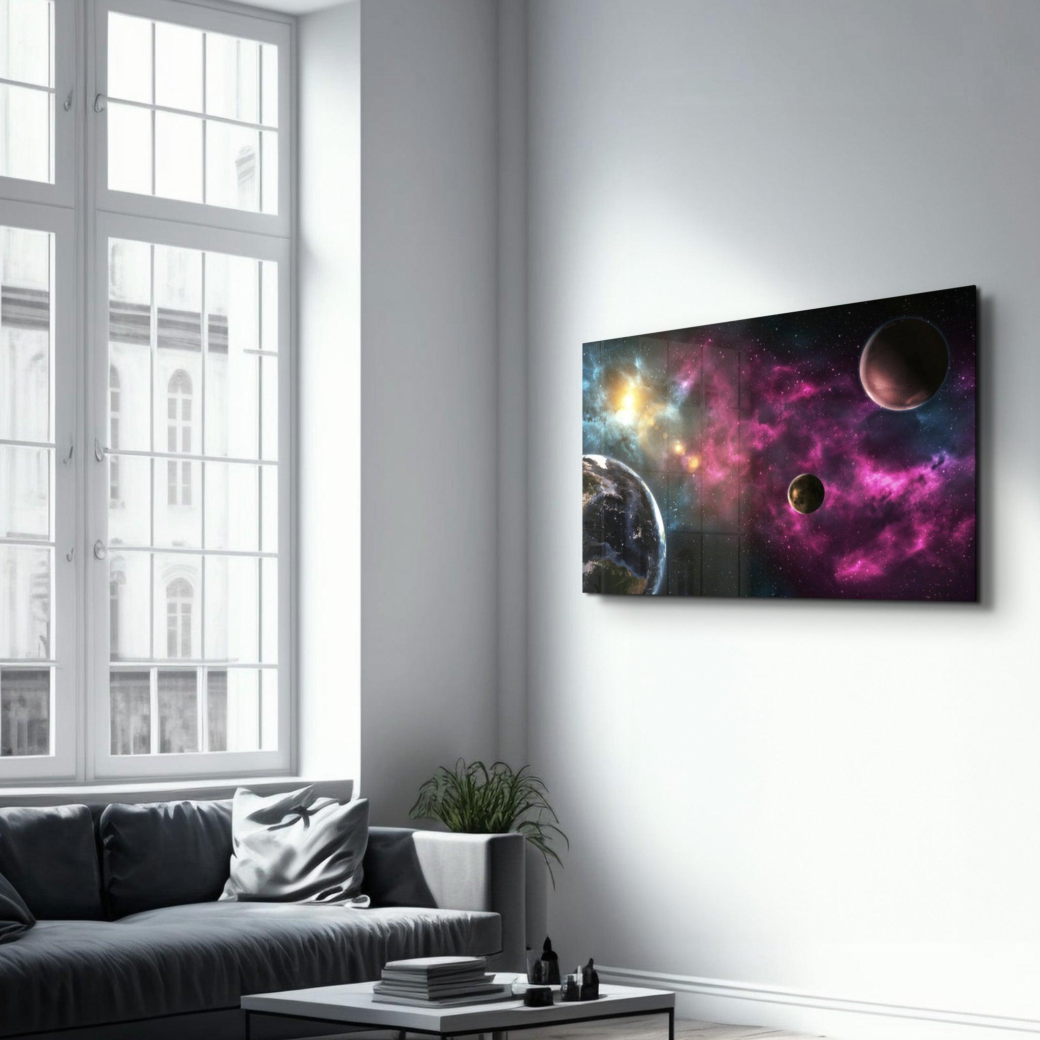 Space | Glass Wall Art - Artdesigna