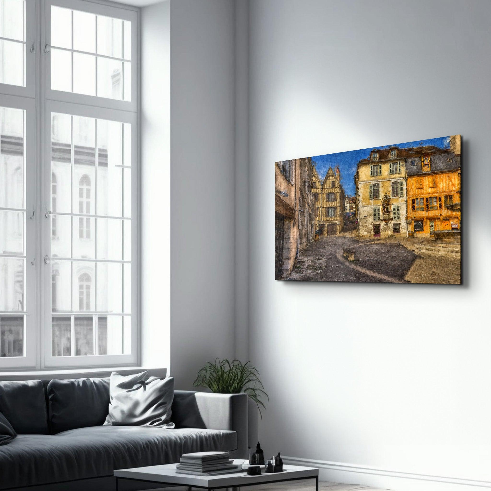 Medieval Square | Glass Wall Art - Artdesigna