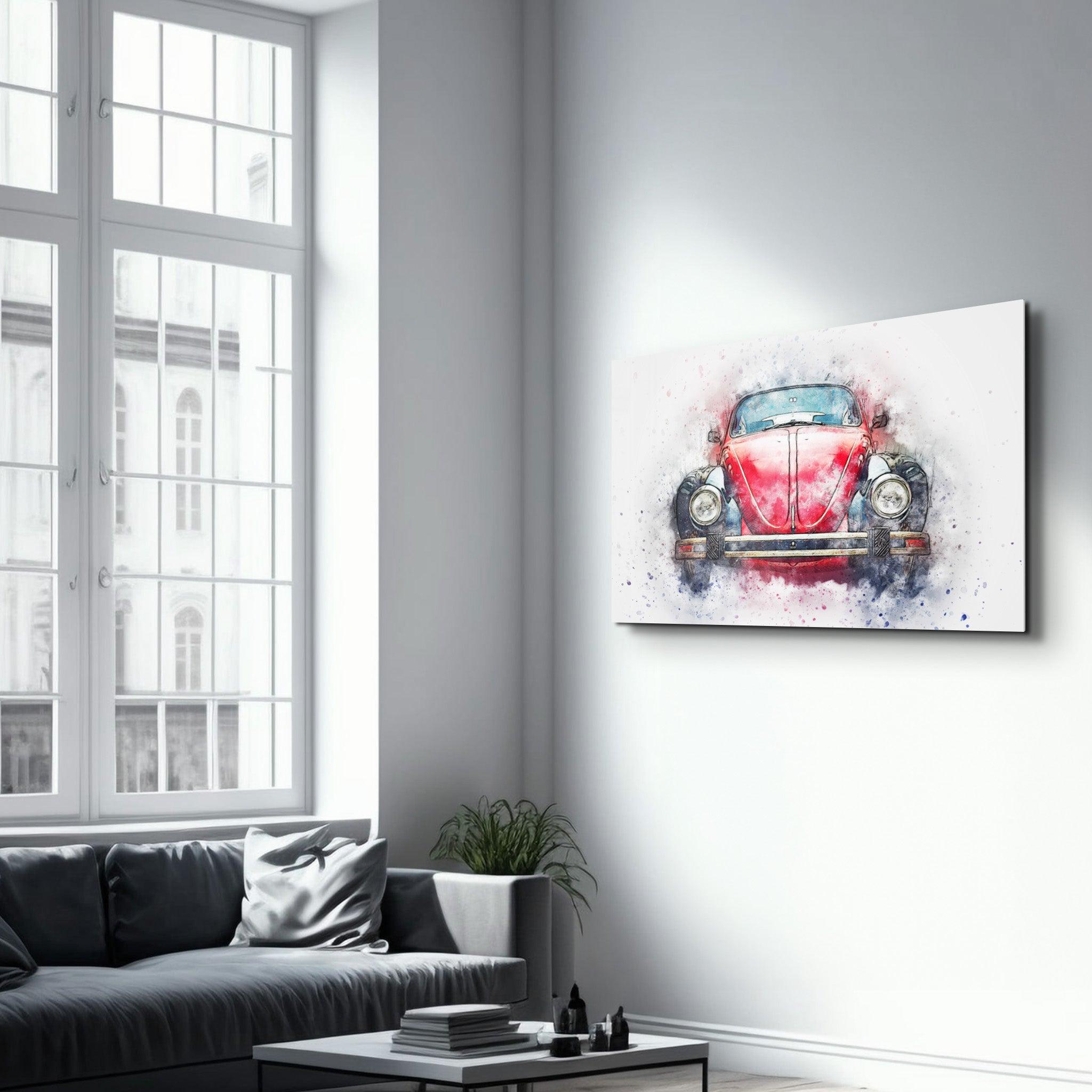 The Car | Glass Wall Art - Artdesigna