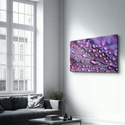 Purple Leaf | Glass Wall Art - Artdesigna