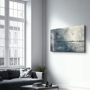 Abstract Gray Sea | Glass Wall Art - Artdesigna