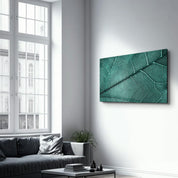 Green Leaf 4 | Glass Wall Art - Artdesigna