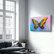 Radiant Flight: Butterfly | Glass Wall Art - Artdesigna