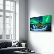 Aurora Borealis - Northern Lights Glass Wall Art - Artdesigna