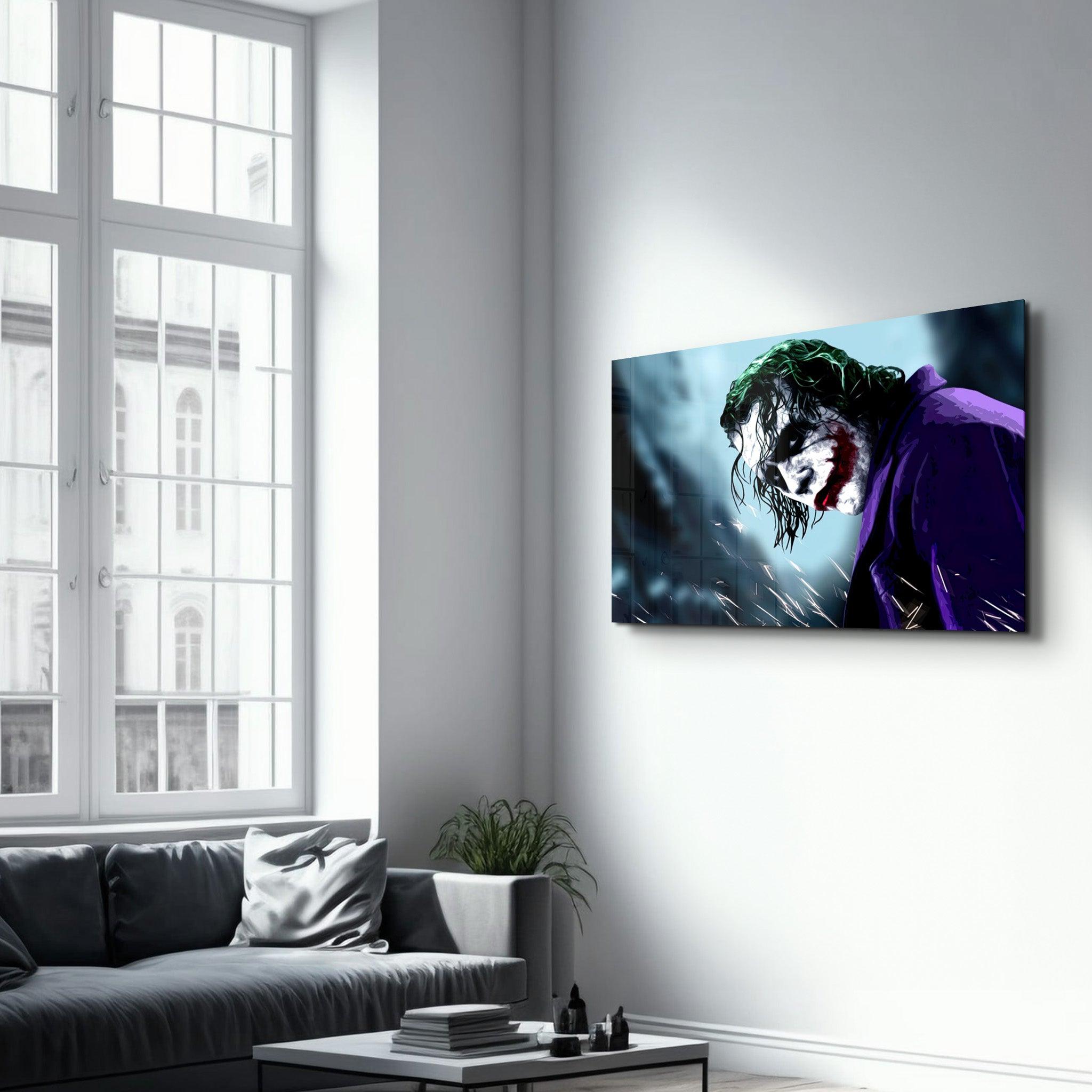 Joker V2 | Glass Wall Art - Artdesigna