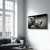 Rhino V2 | Glass Wall Art - Artdesigna