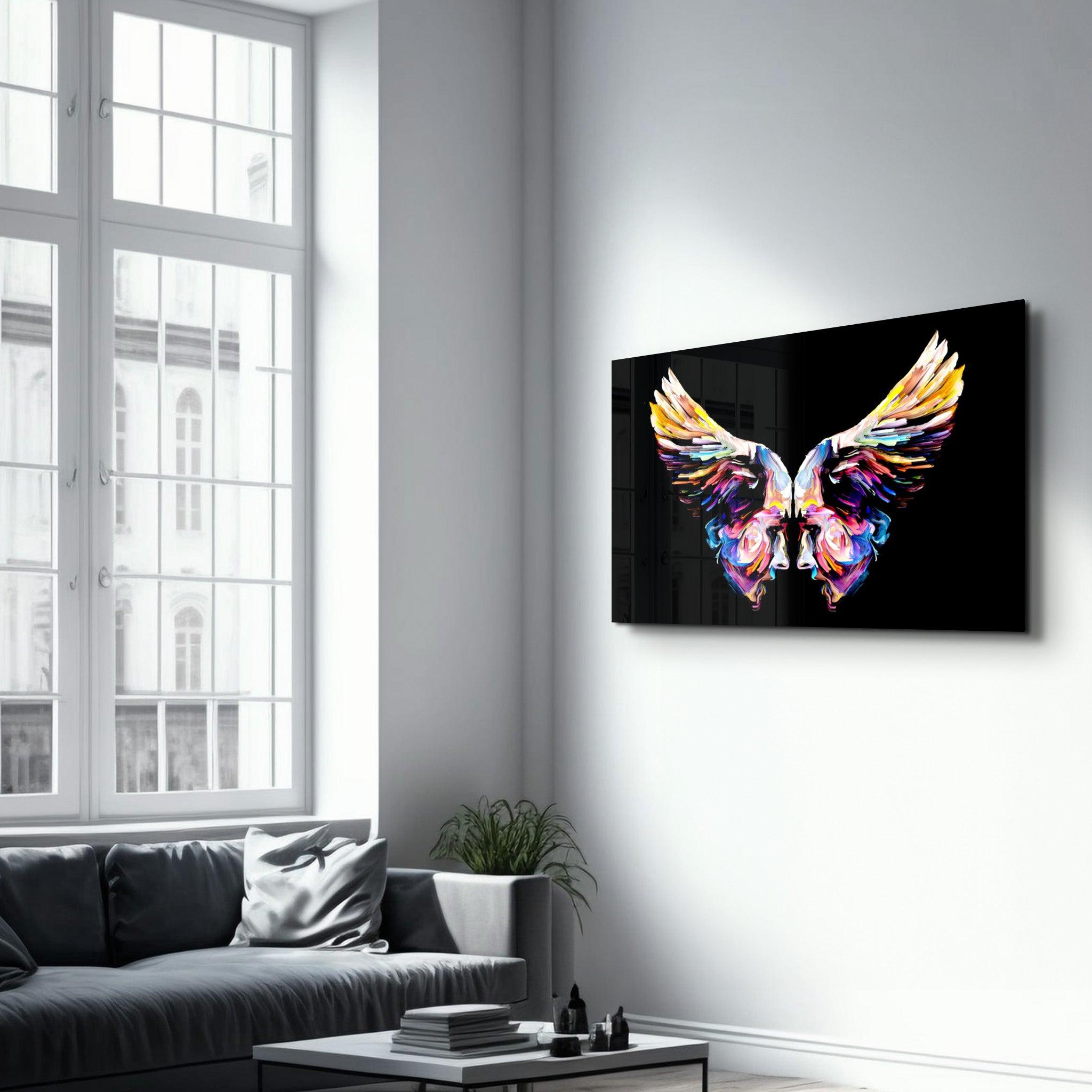 Angel Faces | Glass Wall Art - Artdesigna