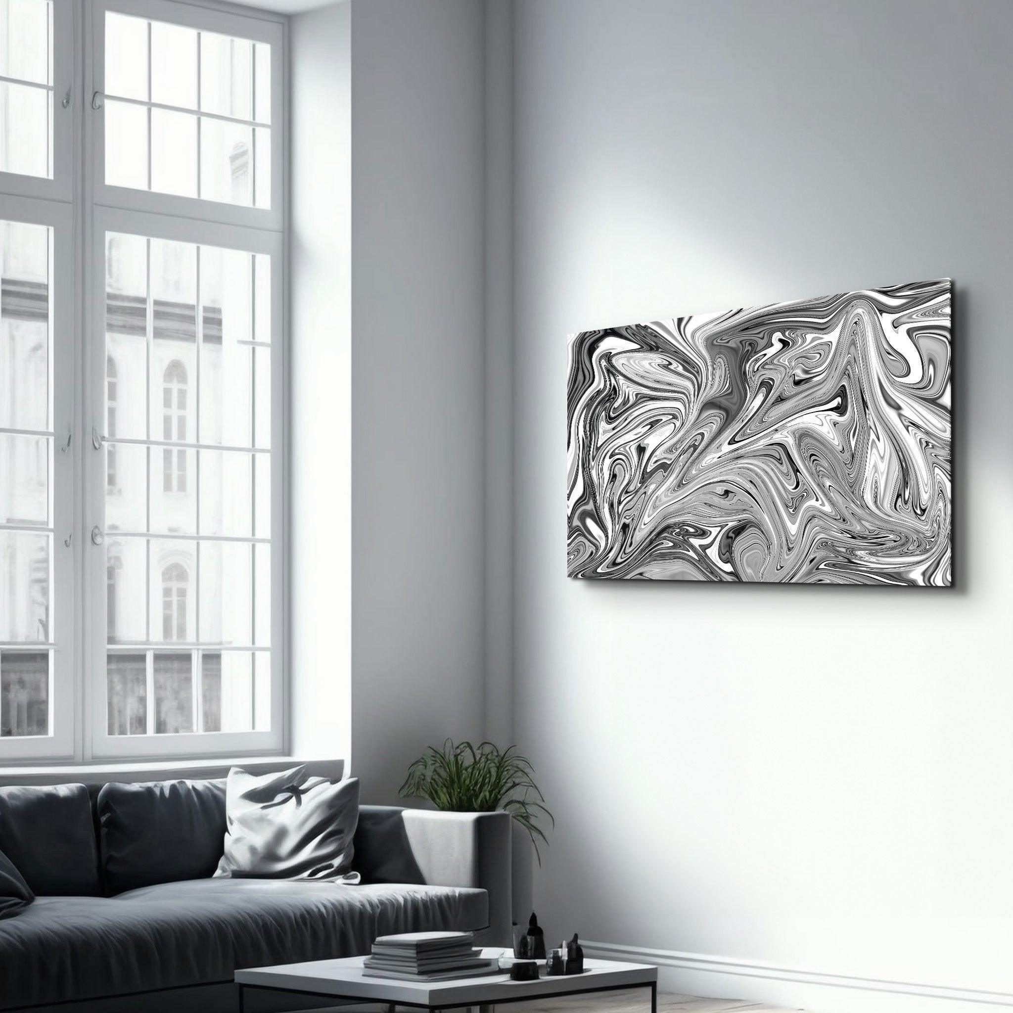 Abstract Shape | Glass Wall Art - Artdesigna