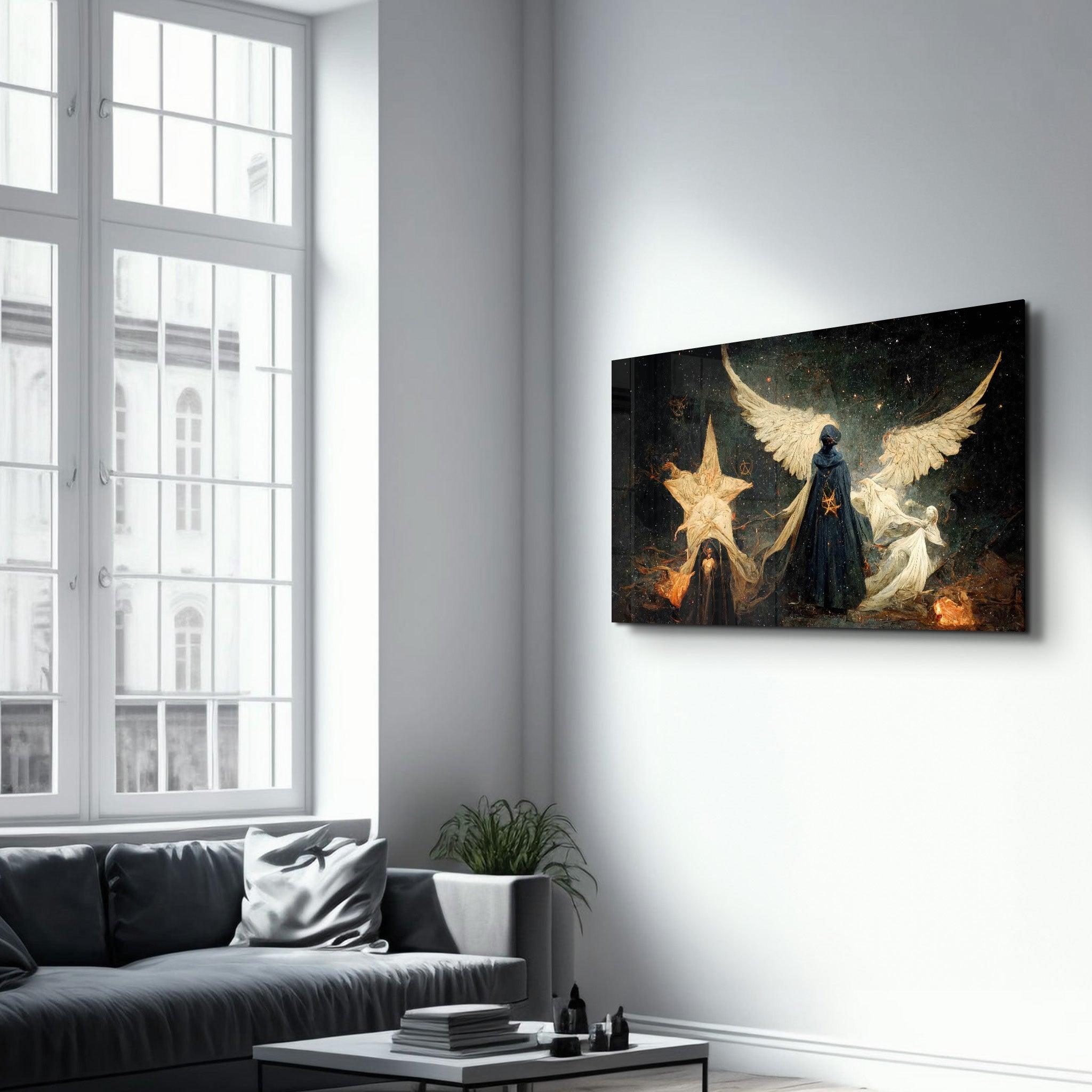 Angels of the Secret World | Secret World Collection Glass Wall Art - Artdesigna