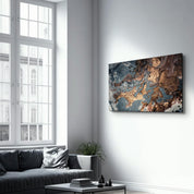 Gray Marble with Bronze Dust | Glass Wall Art - Artdesigna