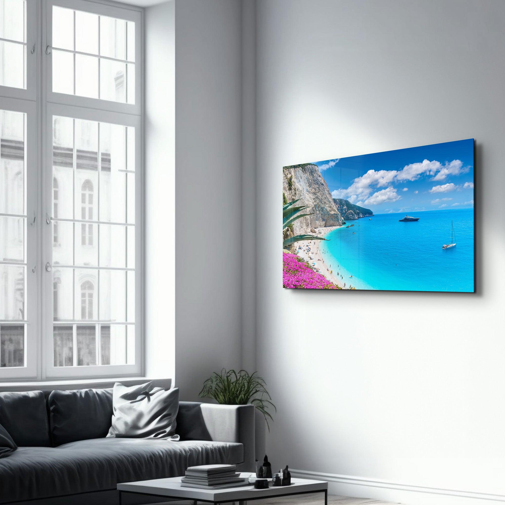 Heaven Beach | Glass Wall Art - Artdesigna