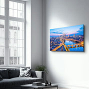 Frankfurt Skyline, Germany | Glass Wall Art - Artdesigna