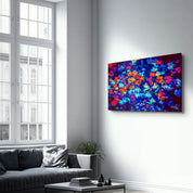 Leaves on the Water | Glass Wall Art - Artdesigna