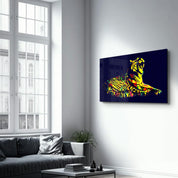 Colormix Tiger 2 | Glass Wall Art - Artdesigna