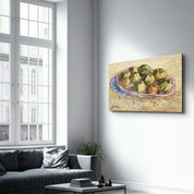 Vincent van Gogh's Still Life, Basket of Apples (1887) | Glass Wall Art - Artdesigna