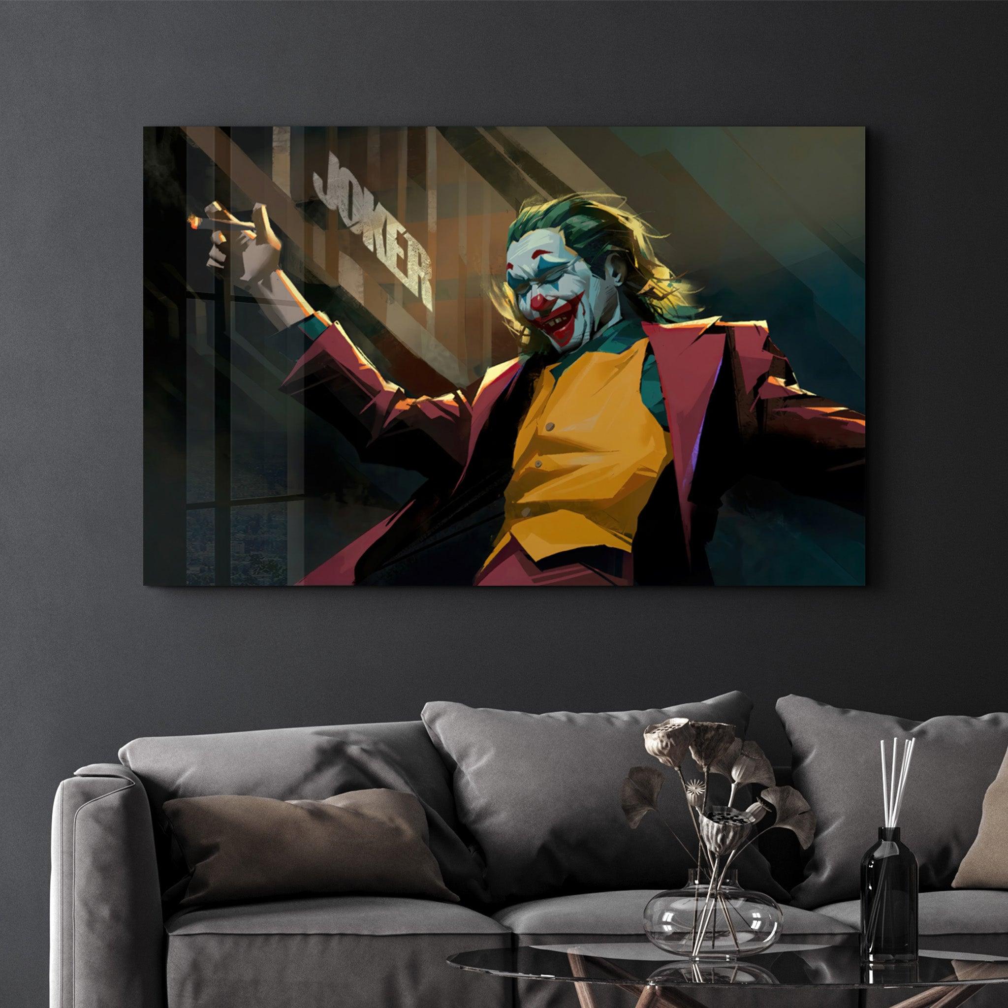 Abstract Joker | Glass Wall Art - Artdesigna