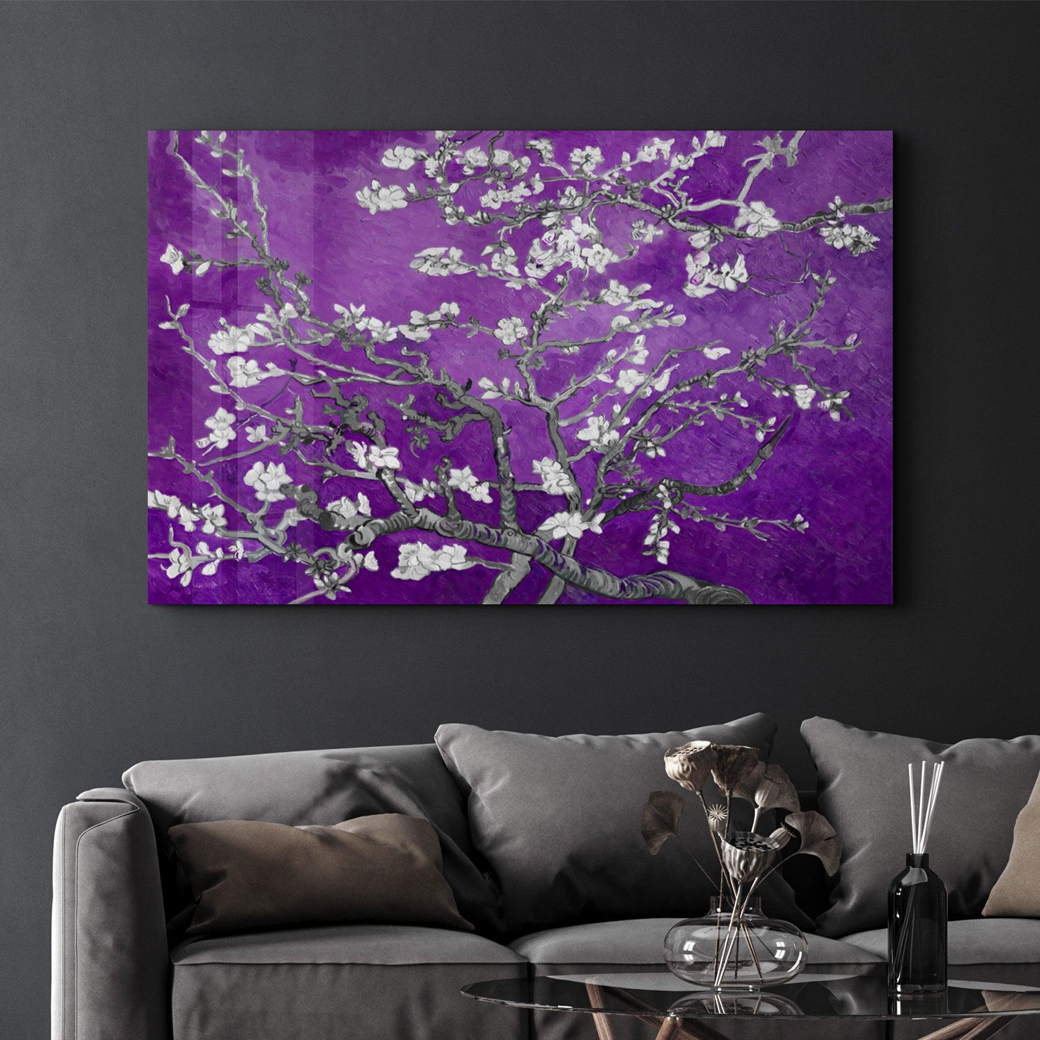 Abstract Flowers V4 | Glass Wall Art - Artdesigna