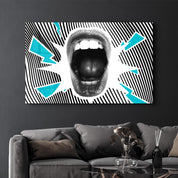 Abstract Scream | Glass Wall Art - Artdesigna