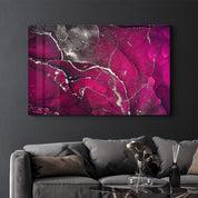 Purple Wave Pattern V2 | Glass Wall Art - Artdesigna