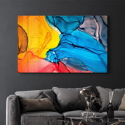 Colorful Wave Pattern | Glass Wall Art - Artdesigna