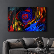 Abstract Colorful Shapes | Glass Wall Art - Artdesigna