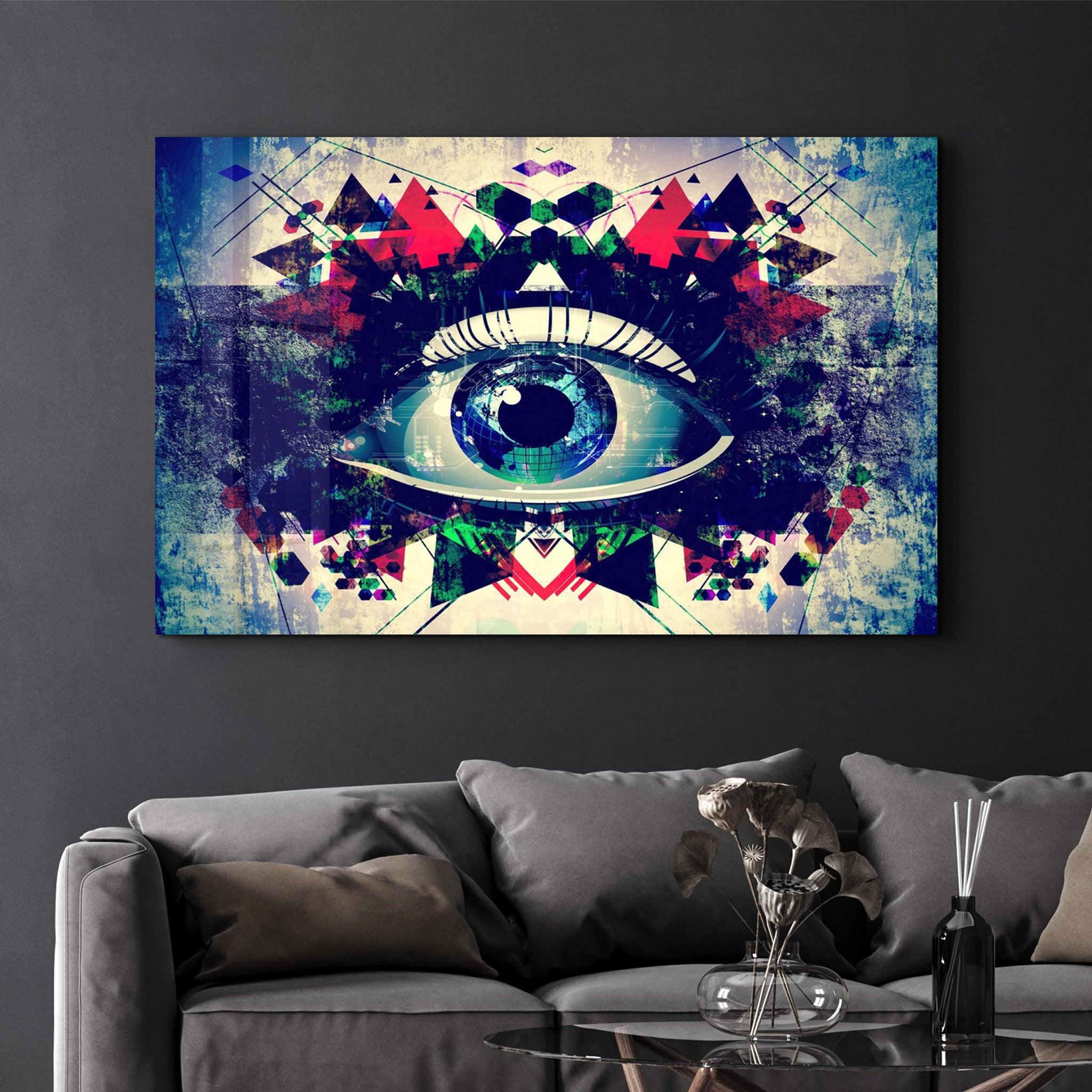 Modern Eye | Glass Wall Art - Artdesigna