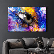 Eye In Colors | Glass Wall Art - Artdesigna