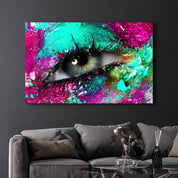 Eye In Colors V1 | Glass Wall Art - Artdesigna