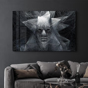 The Rope Face | Glass Wall Art - Artdesigna