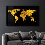 The Network Of The World | Glass Wall Art - Artdesigna