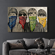 Banksy - Beatles | Glass Wall Art - Artdesigna