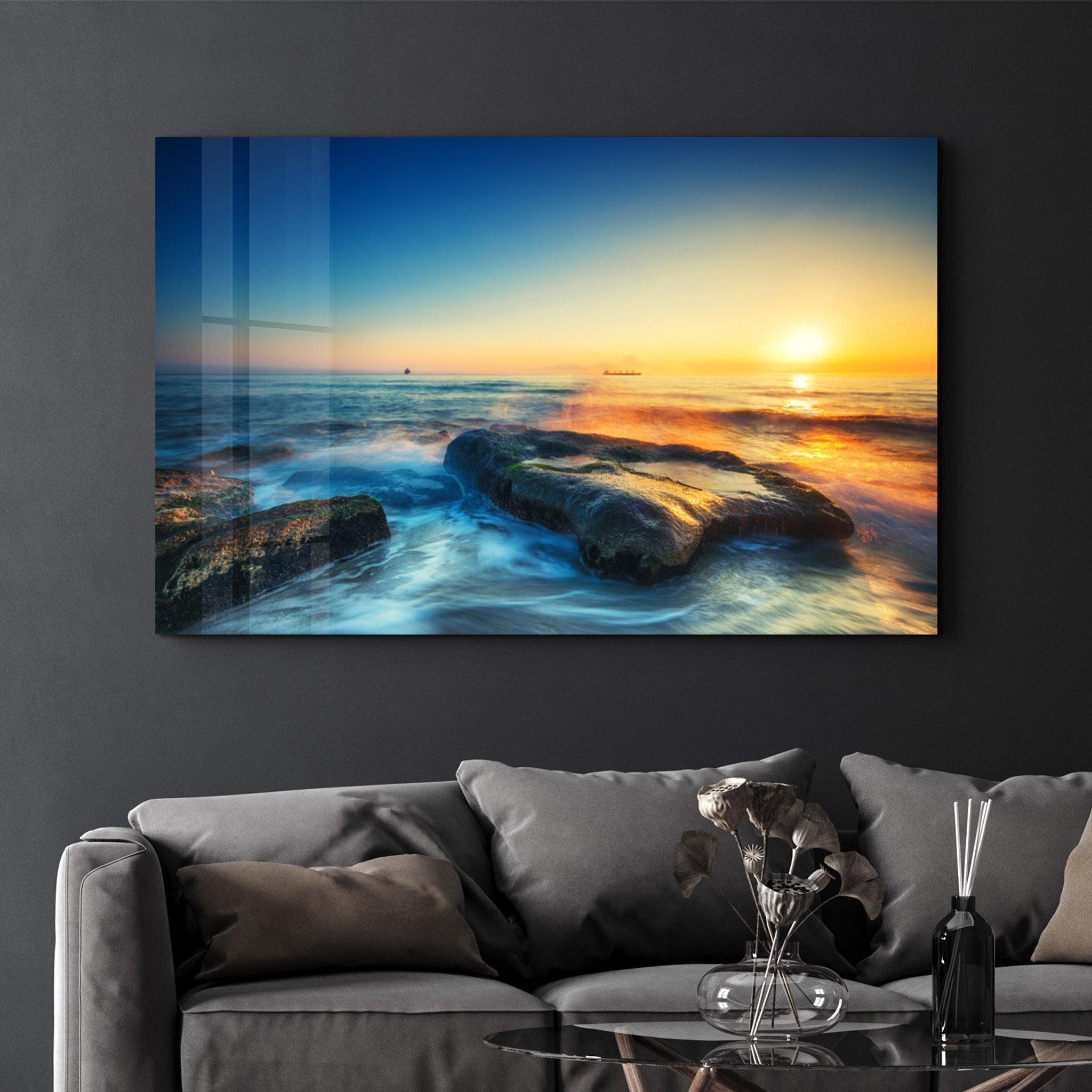 Sea View | Glass Wall Art - Artdesigna