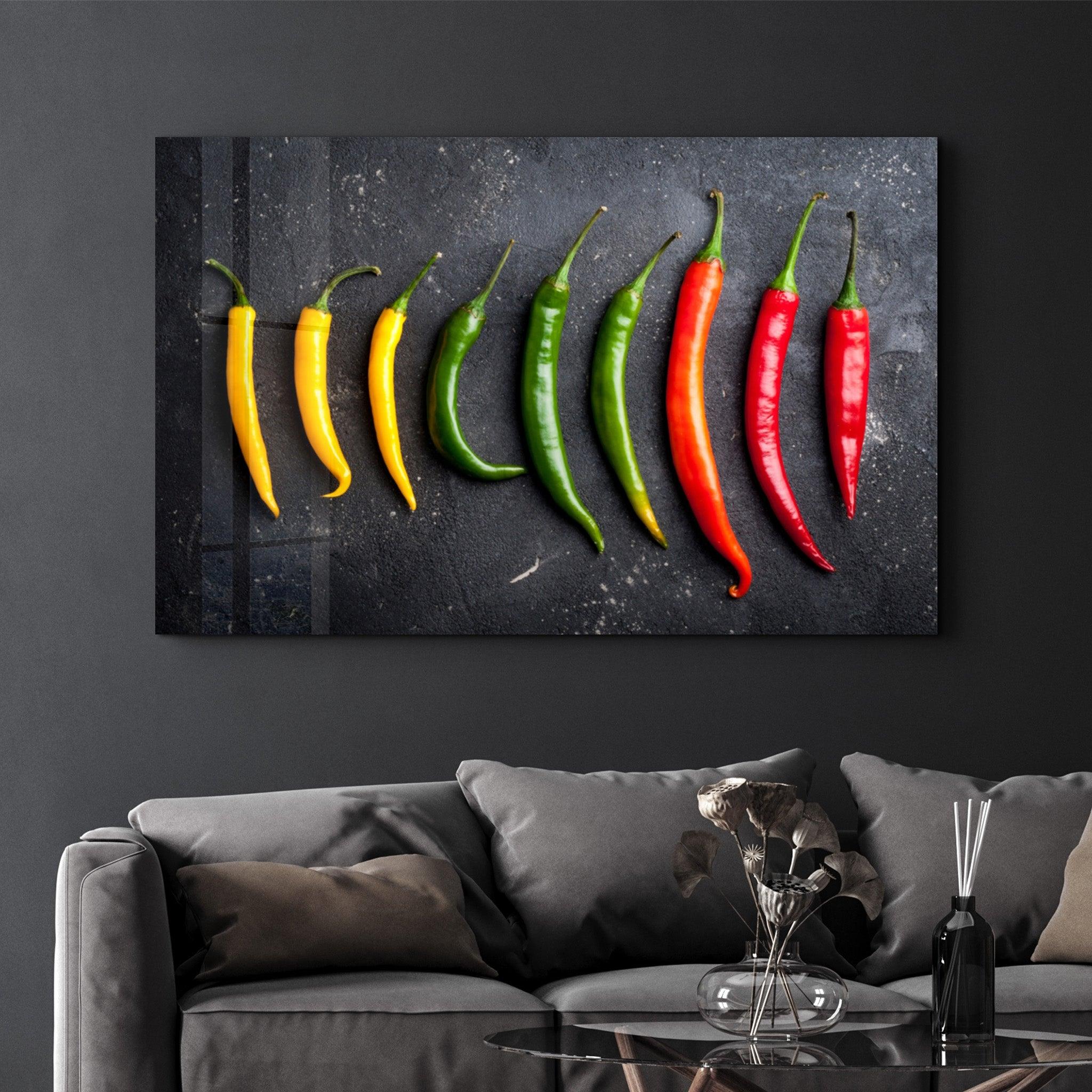 Pepper | Glass Wall Art - Artdesigna