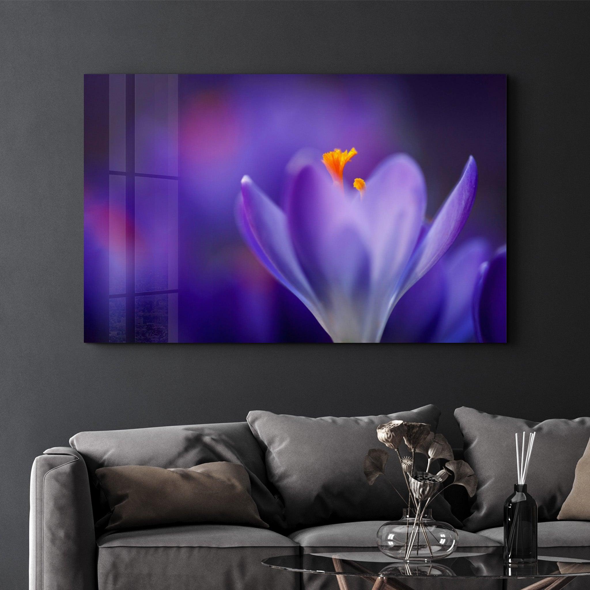 Radiant Bloom | Glass Wall Art - Artdesigna