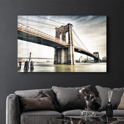 Bridge to the City | Glass Wall Art - Artdesigna