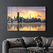 Downtown | Glass Wall Art - Artdesigna