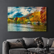 Silence of Autumn | Glass Wall Art - Artdesigna