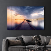 Pier 9 | Glass Wall Art - Artdesigna