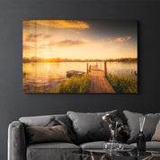 Pier 13 | Glass Wall Art - Artdesigna