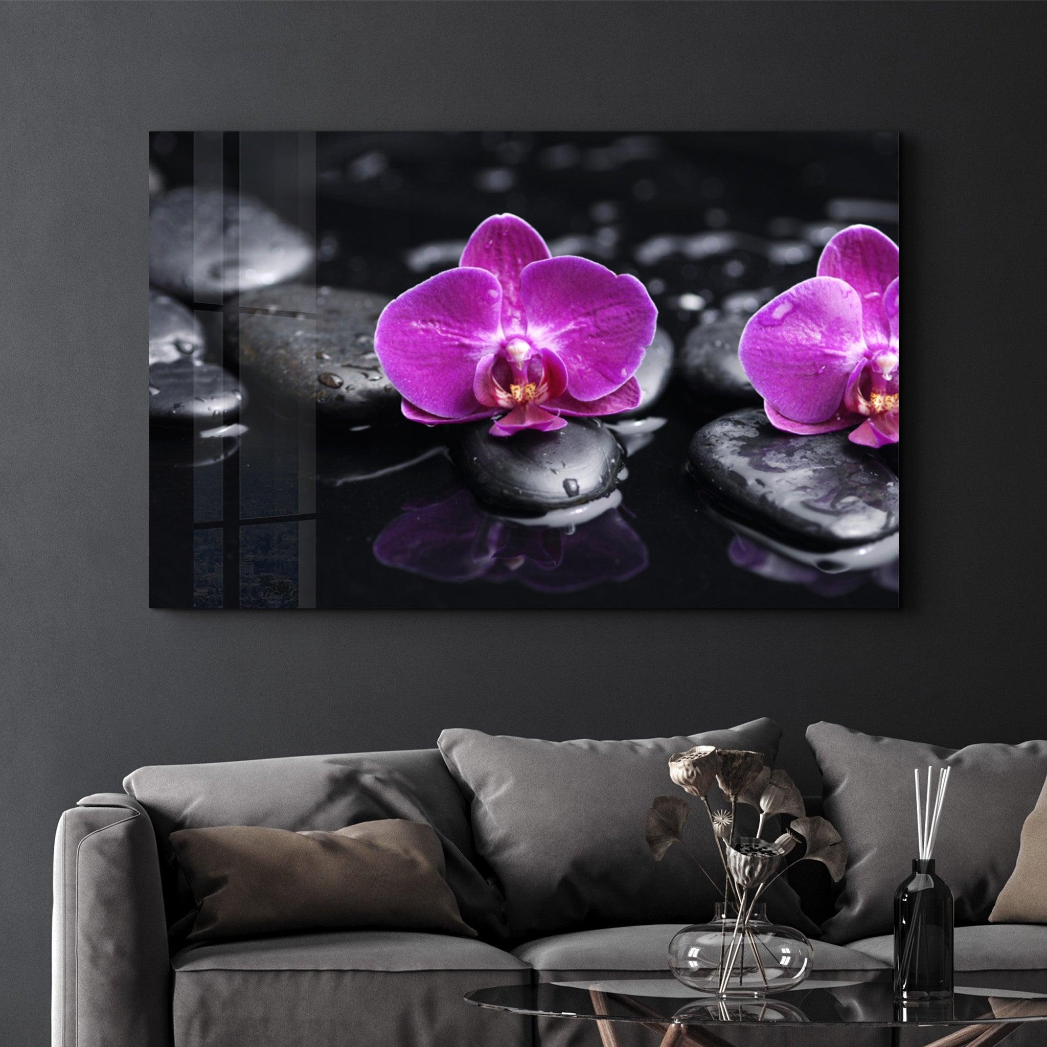 Orchid | Glass Wall Art - Artdesigna