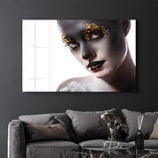 Golden Eyebrow | Glass Wall Art - Artdesigna