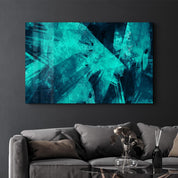 Green Abstract Pattern | Glass Wall Art - Artdesigna